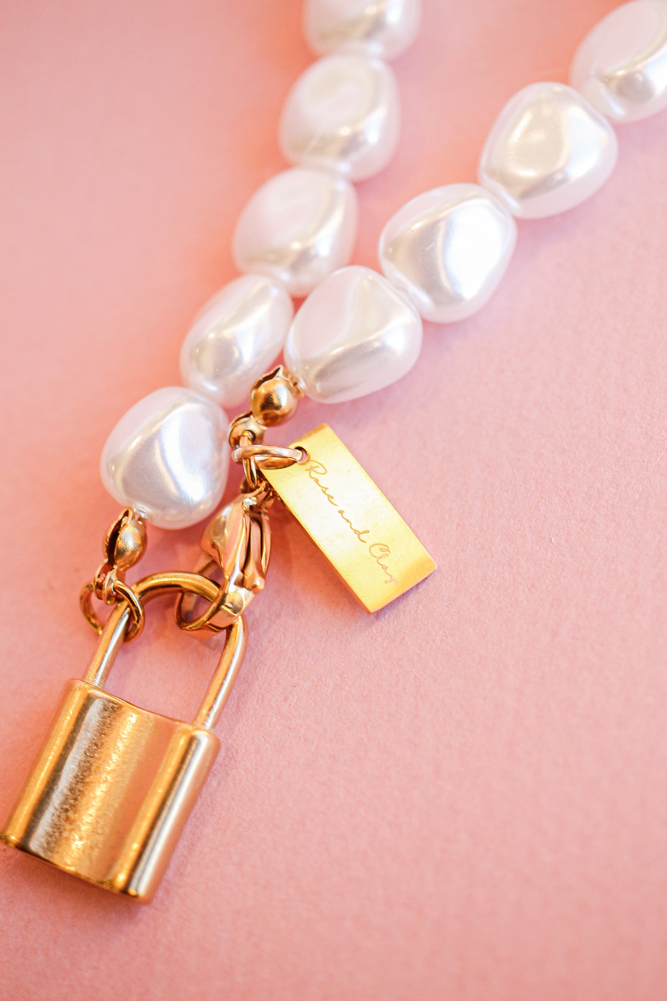 Key to My Heart Pearl Necklace