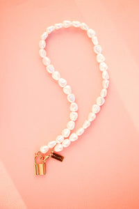 Key to My Heart Pearl Necklace