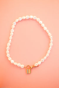 Key to My Heart Pearl Necklace