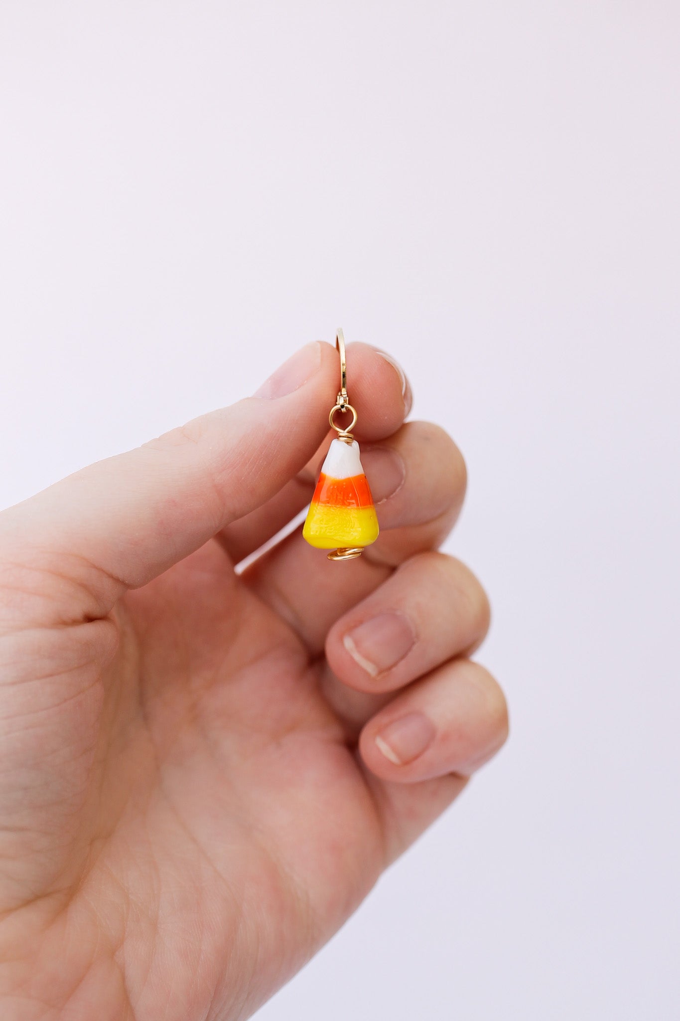 Candy Corn Huggie Hoop