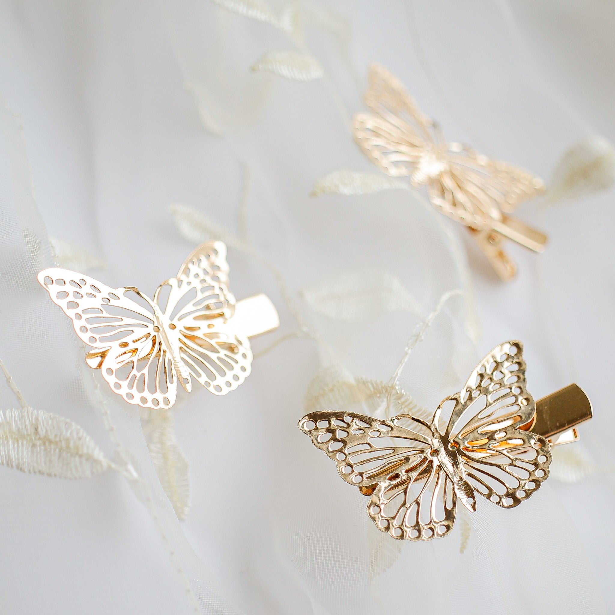 Fearless Butterfly Hair Clips in Gold