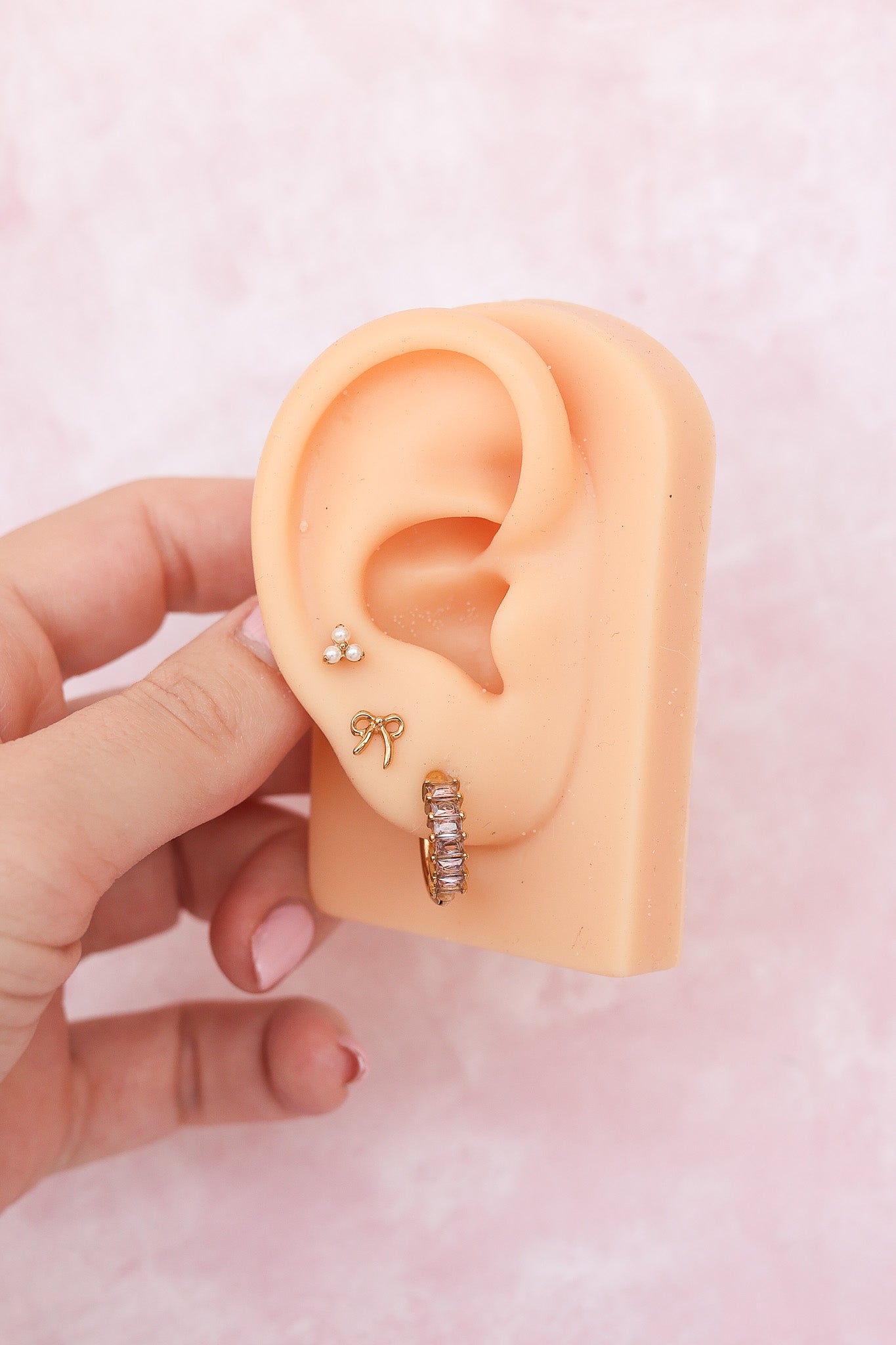 Pearl Trio Flat Back Stud