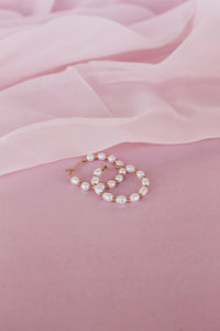 Paige Pearl Beaded Hoop