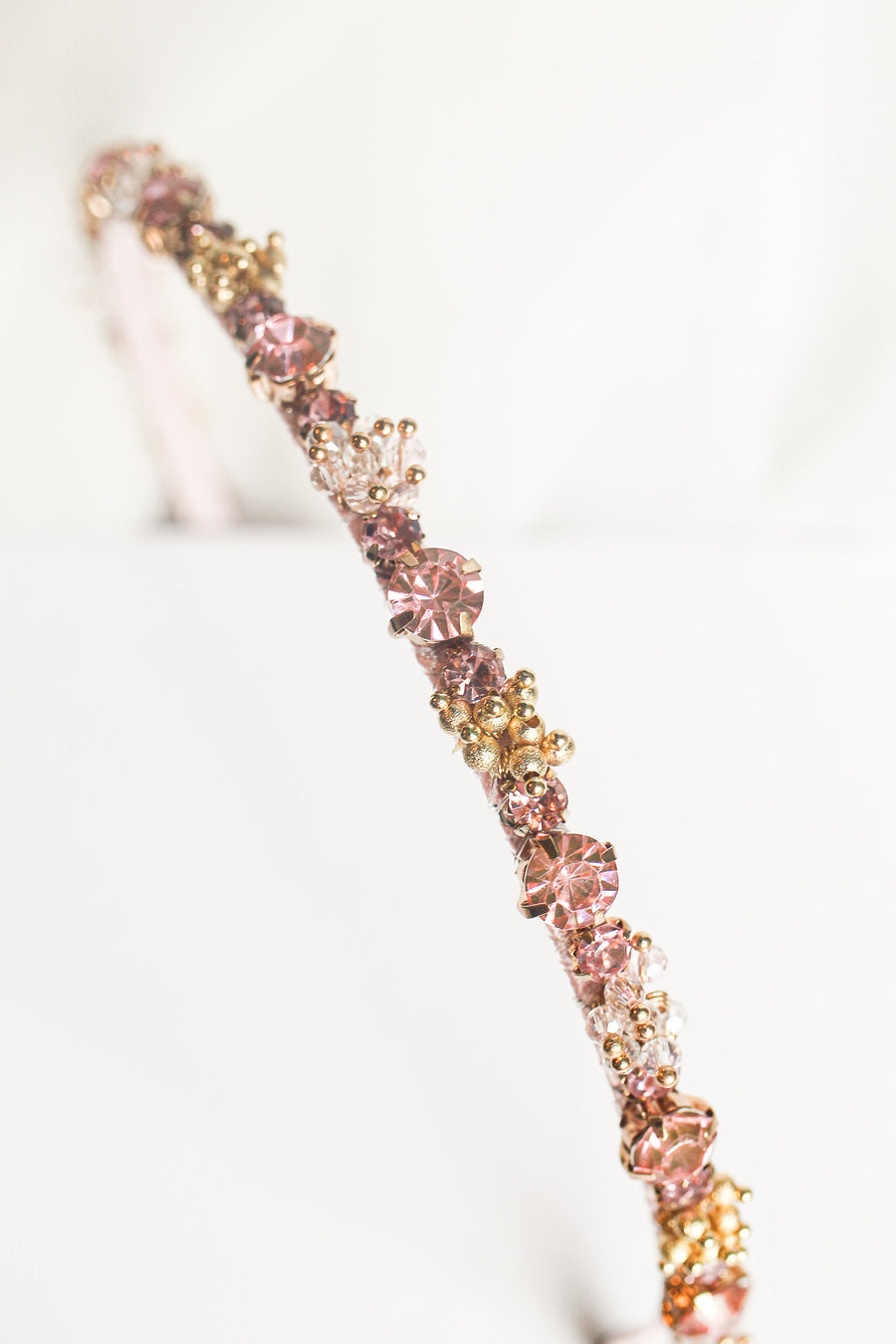 Fiona Headband in Pink Crystals