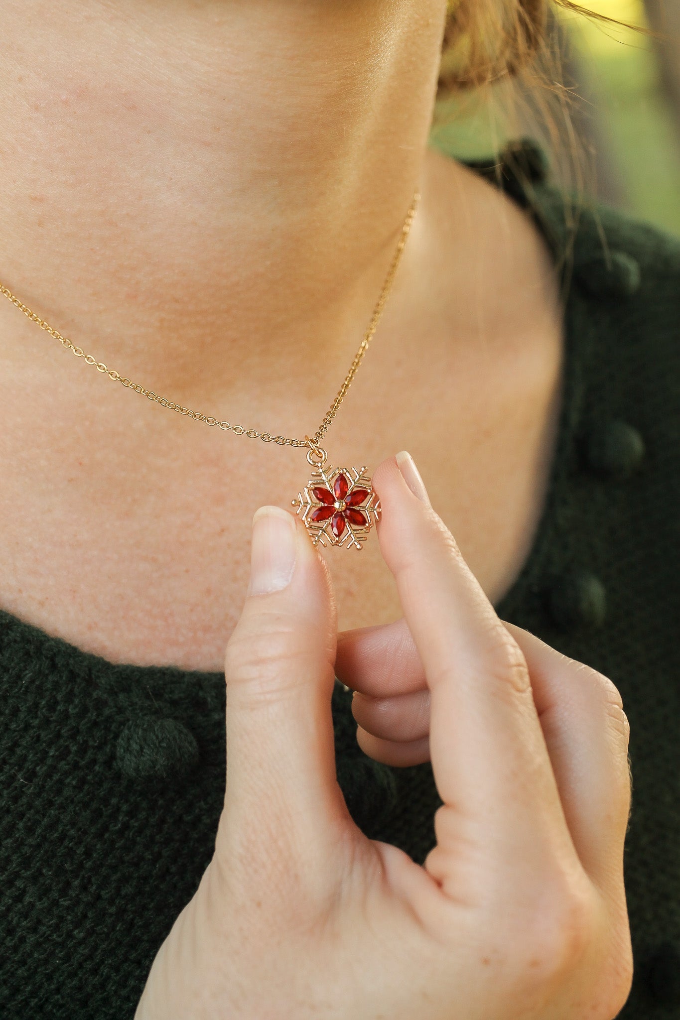 Noelle Necklace in Ruby