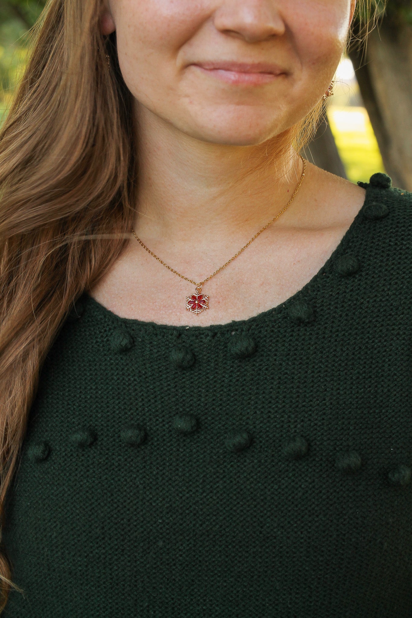 Noelle Necklace in Ruby