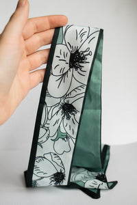Providence Hair Scarf in Green Florals