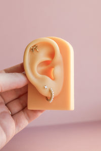 Pearl Huggie Hoop