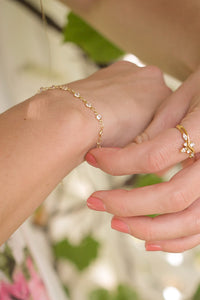 Glass Slipper Bracelet -- Gold Filled