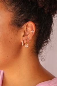 Pink CZ Flat Back Stud