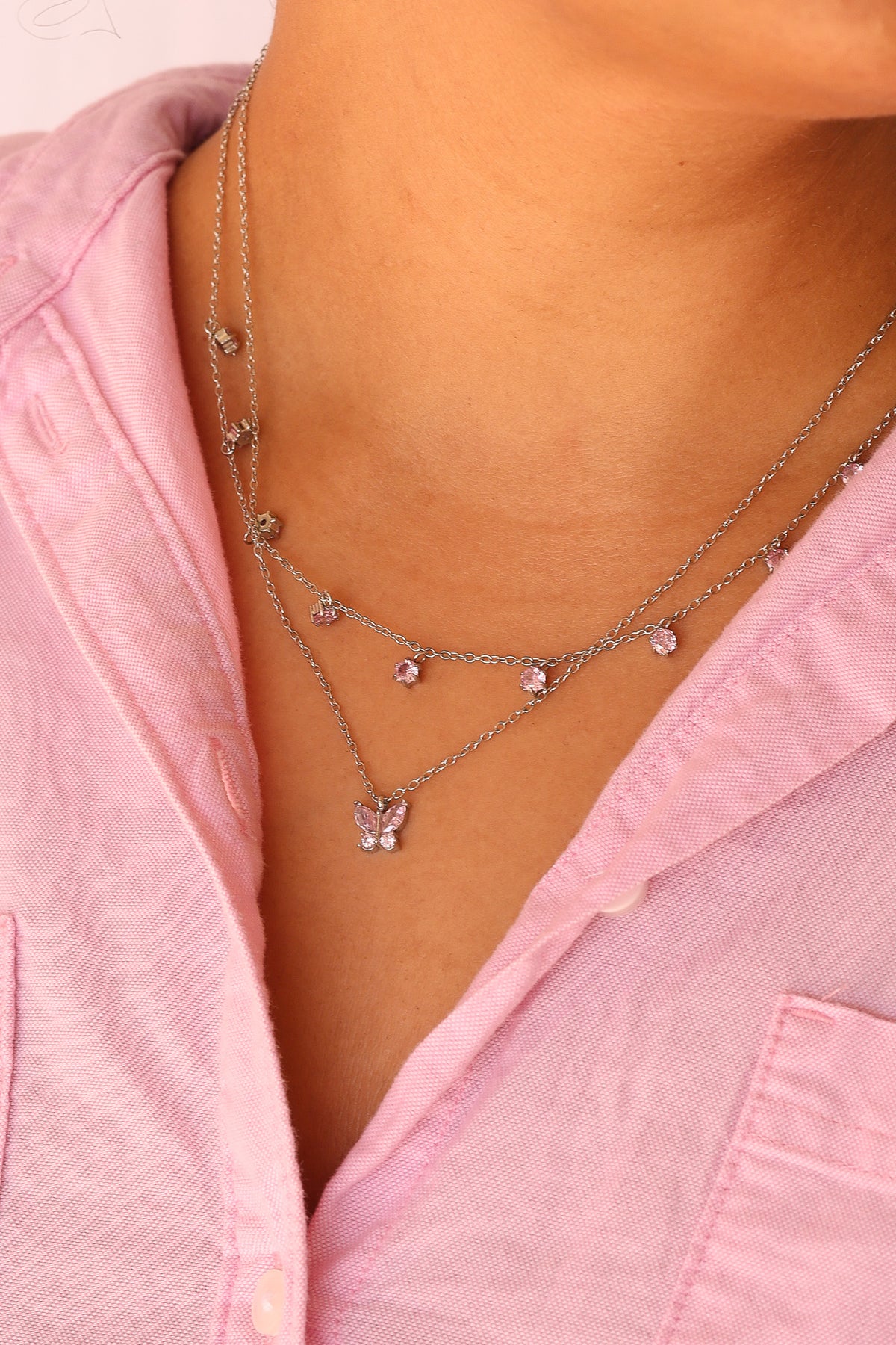 Butterfly Kisses Necklace Stack