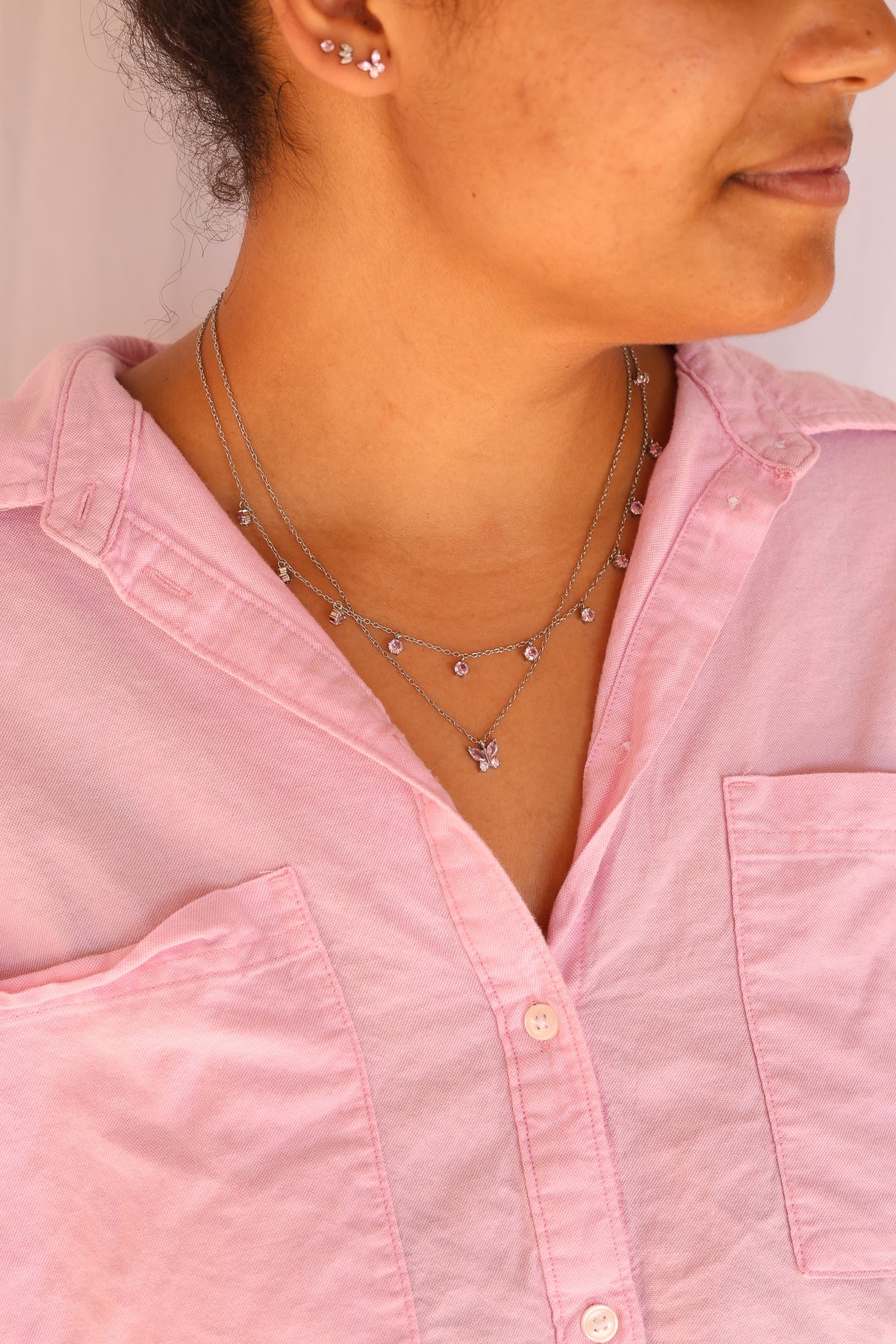 Butterfly Kisses Necklace Stack