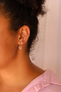 Pink CZ Flat Back Stud