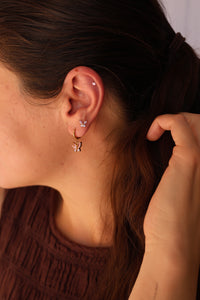 Pink CZ Flat Back Stud