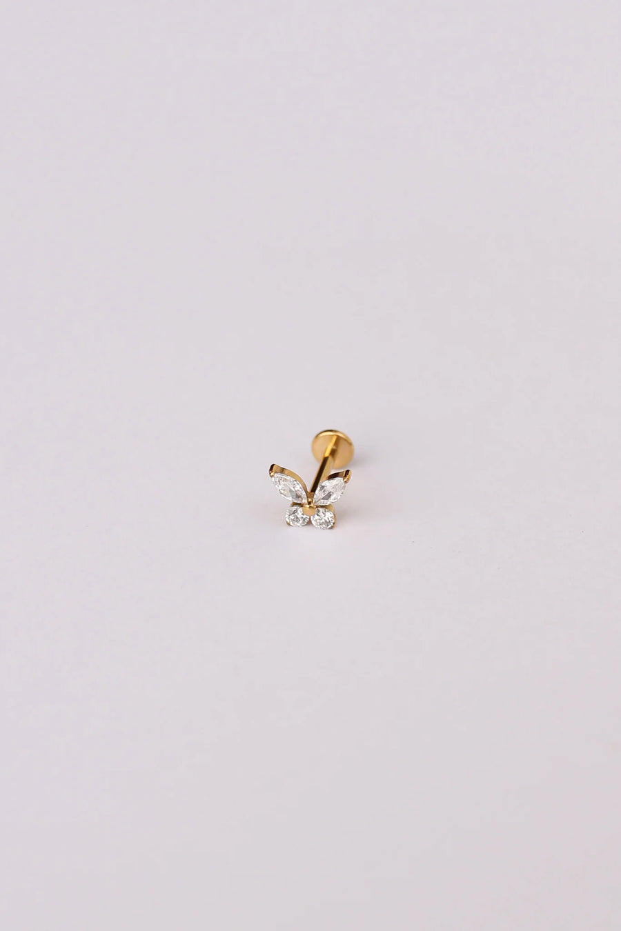 Crystal Butterfly Flat Back Stud
