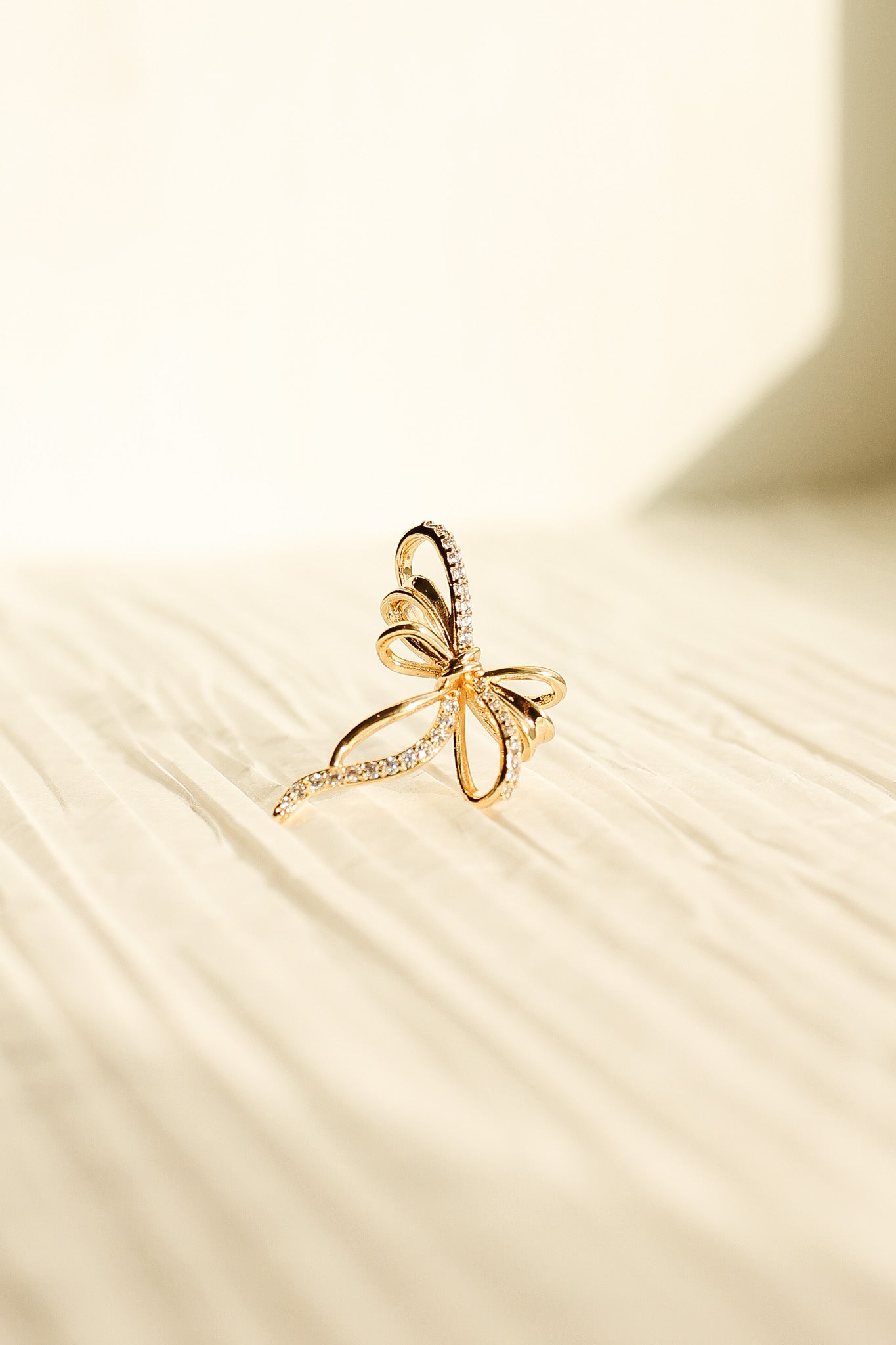 Felicity Bow Stud in Gold