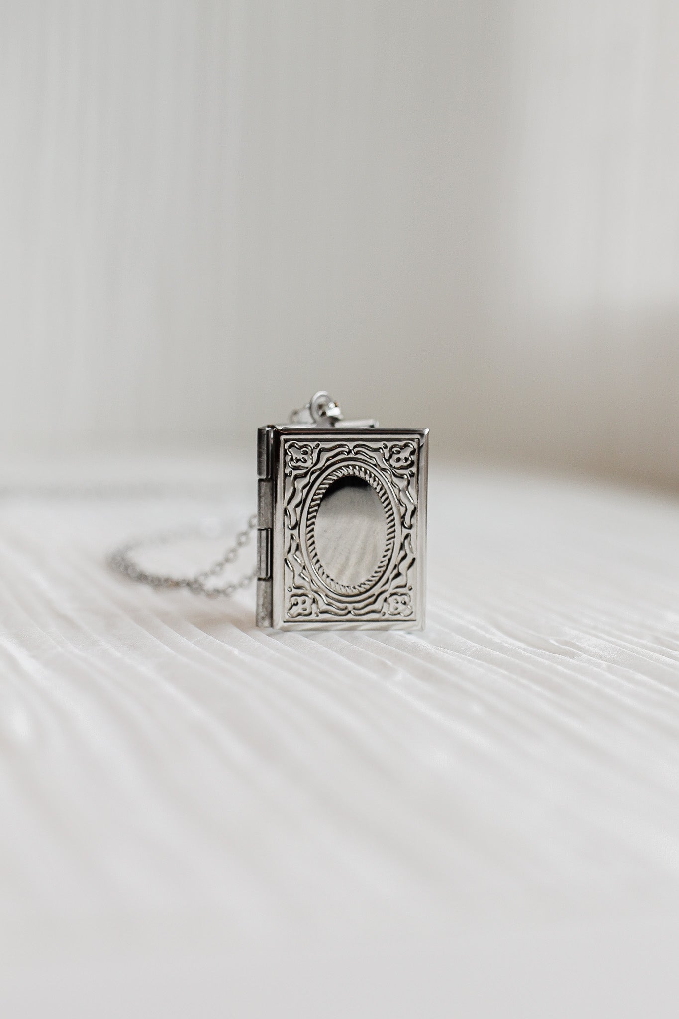 Library Locket in Silver