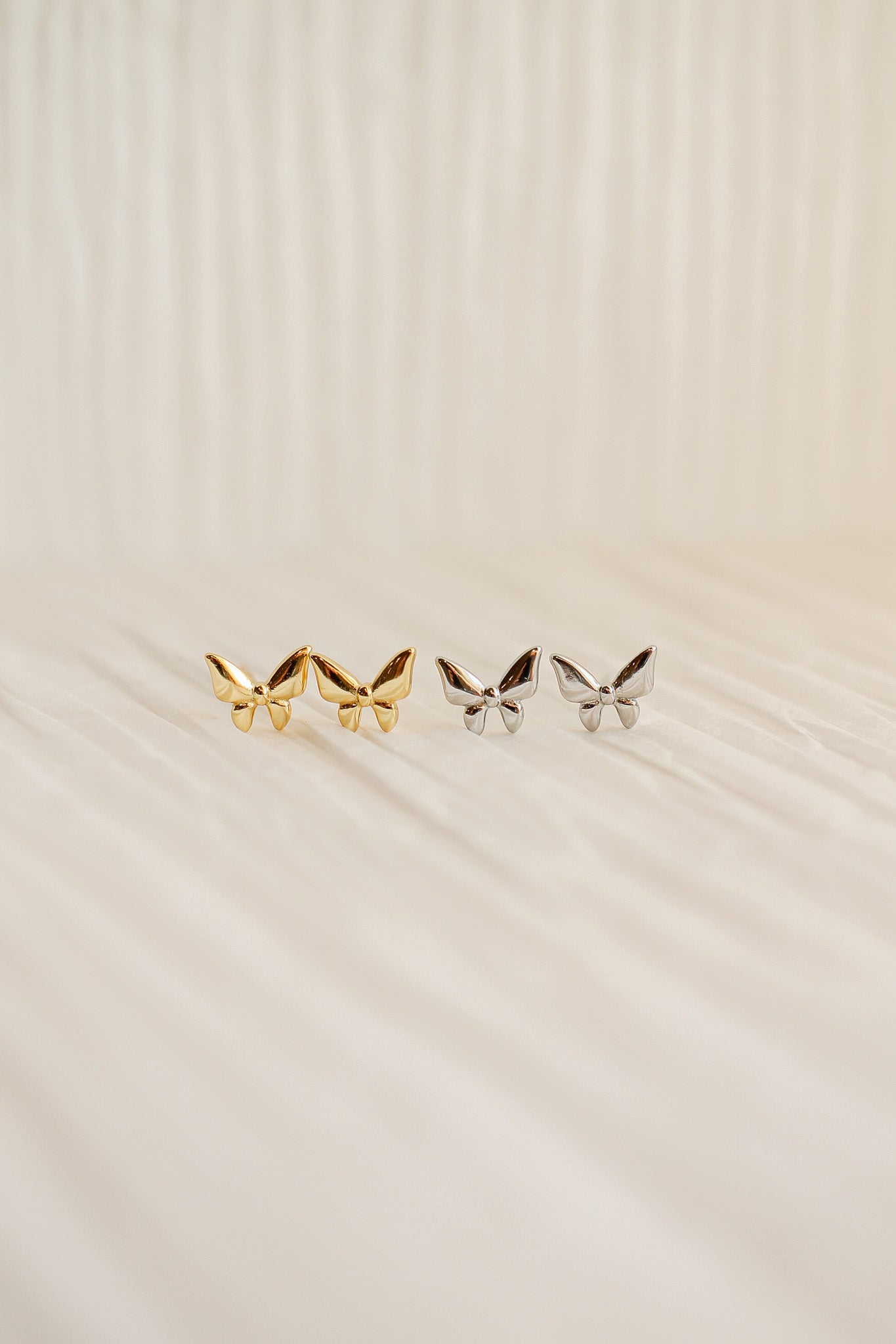 Tiny Butterfly Stud in Gold