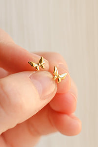 Tiny Butterfly Stud in Gold
