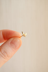 Tiny Butterfly Stud in Gold