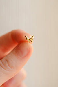Tiny Butterfly Stud in Gold