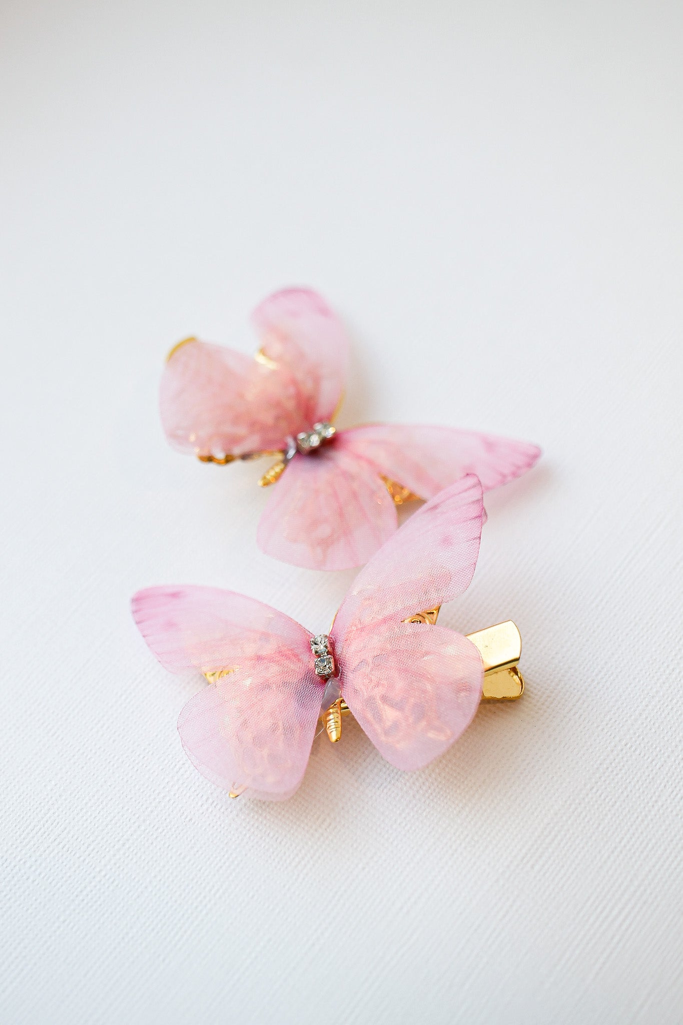 Butterfly Wings Hair Clips in Pink