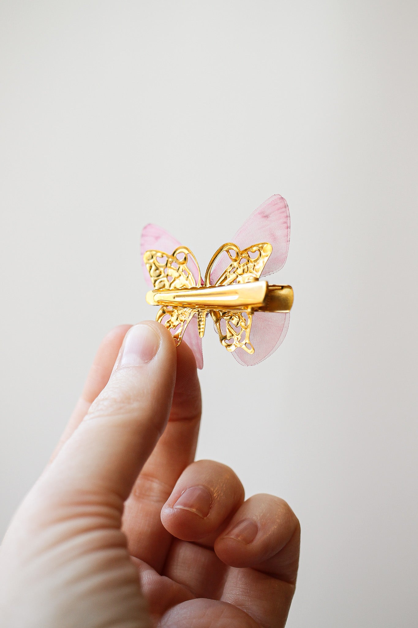 Butterfly Wings Hair Clips in Pink