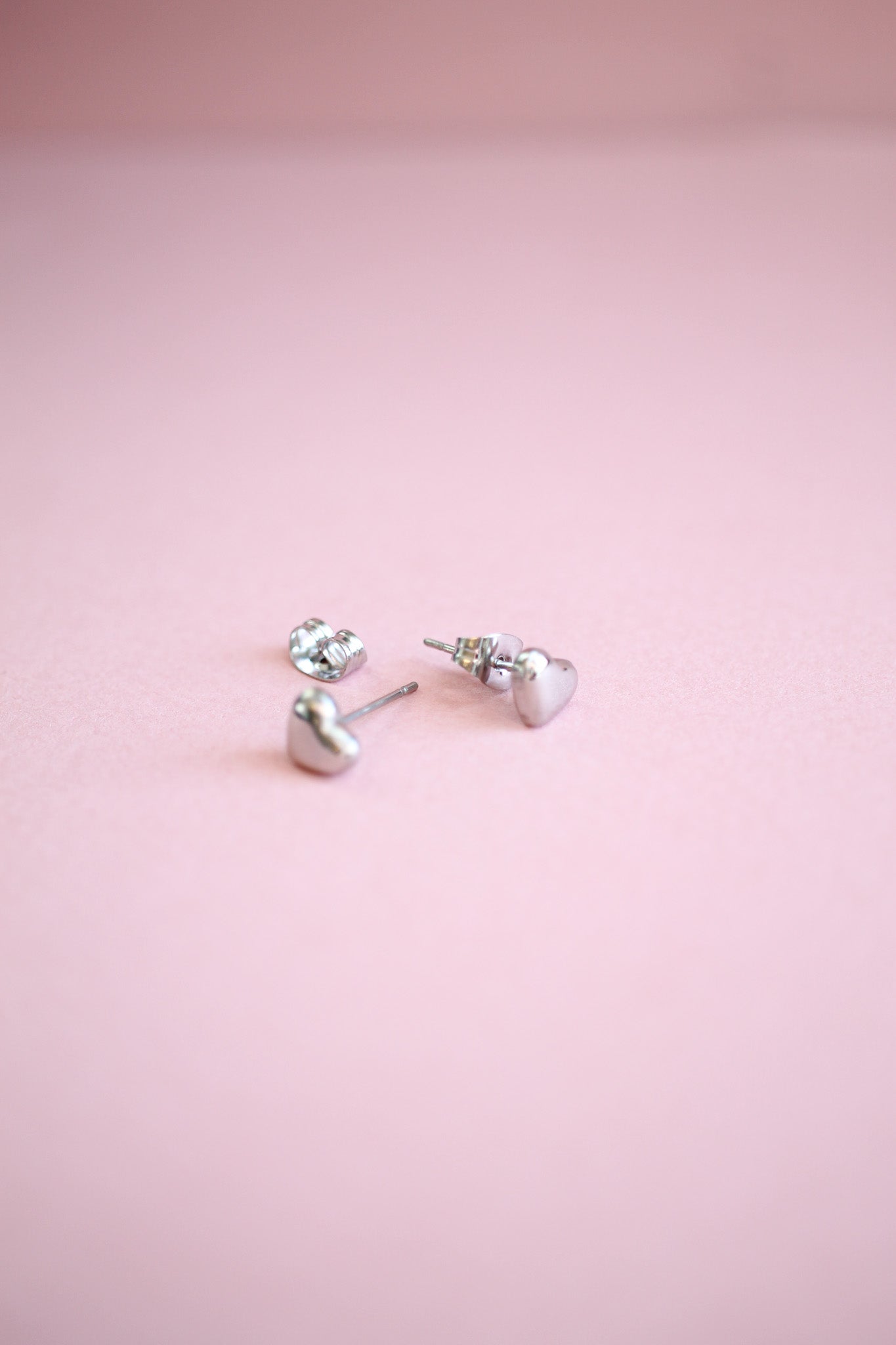 Tiny Heart Stud in Silver