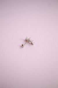 Jeweled Ball-Back Stud in Stainless Steel
