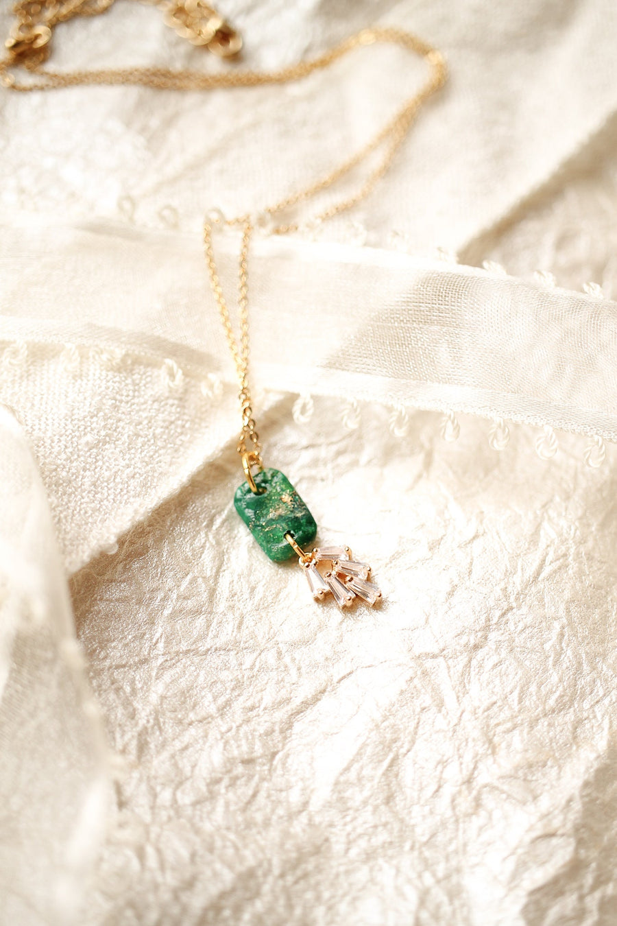 Amelia Necklace in Emerald